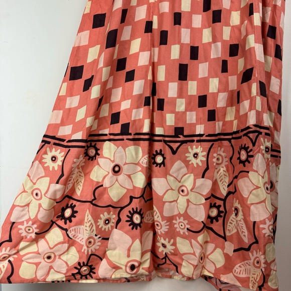 NWT O’neil Dorthie Maxi Dress Sz XS Tie Waist Peach Pink 100% Viscose - Picture 16 of 16